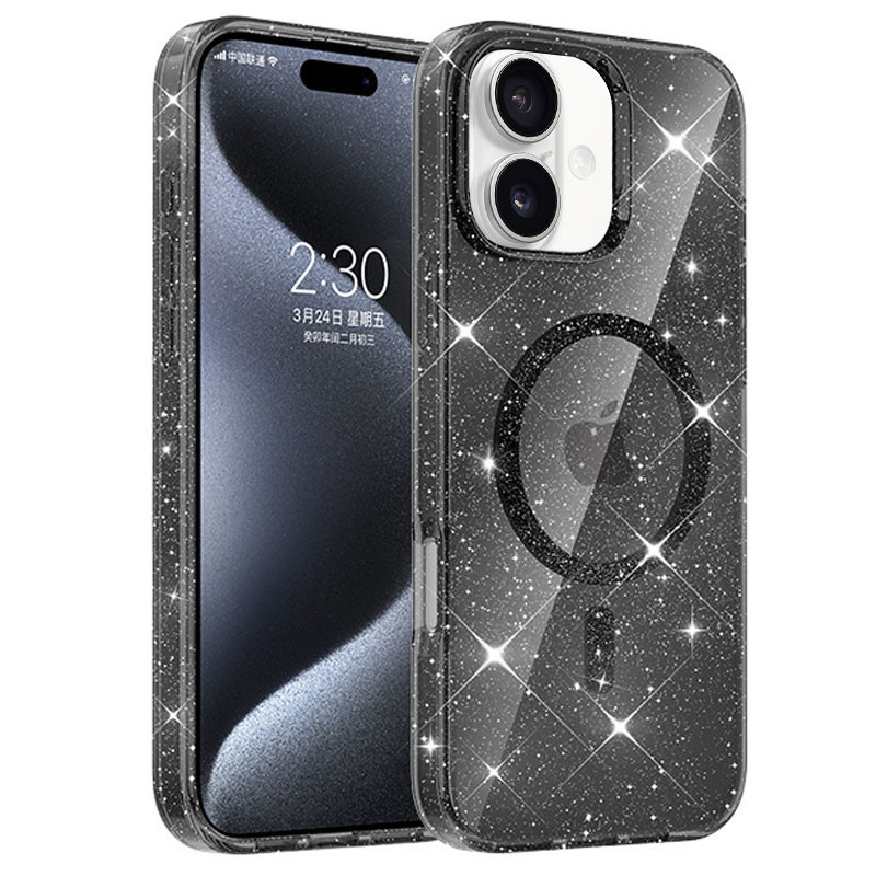 Чехол TPU Eclipse Sparkle Magnetic Fit для Apple iPhone 16 (6.1") Херсон - зображення 1