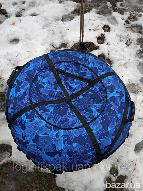 Надувные санки ( ватрушка) тюбинг 100 см "Синий лед" (Оксфорд) Харків - зображення 2