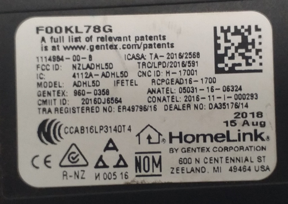 Модуль HOMELINK V OPTION 2 Tesla model S REST, model X, model 3 1114984-00-B Київ - зображення 5