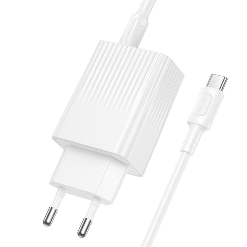 СЗУ Borofone BAS76A Source PD30W+QC3.0 (1USB-A/1C) + кабель Type-C to Type-C Херсон - зображення 4