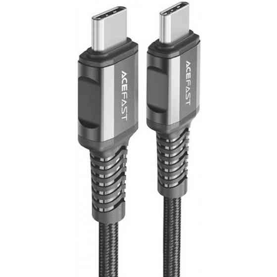 DM Кабель Acefast C1-09 Type-C to Type-C PD240W 40Gbps USB 4 aluminum alloy 1m Black/Gray (Код товар Харків