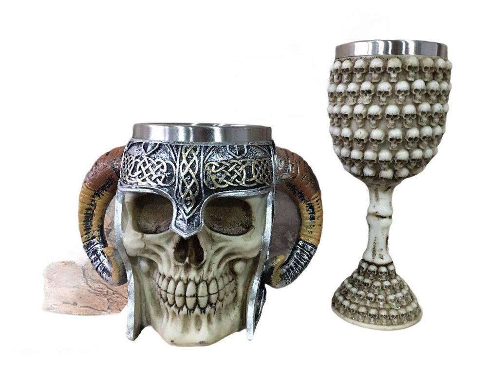 Подарочный Набор Кружка Чашка Бокал 3D Сатан Черепа Вокруг Большие Подарок Київ - зображення 4