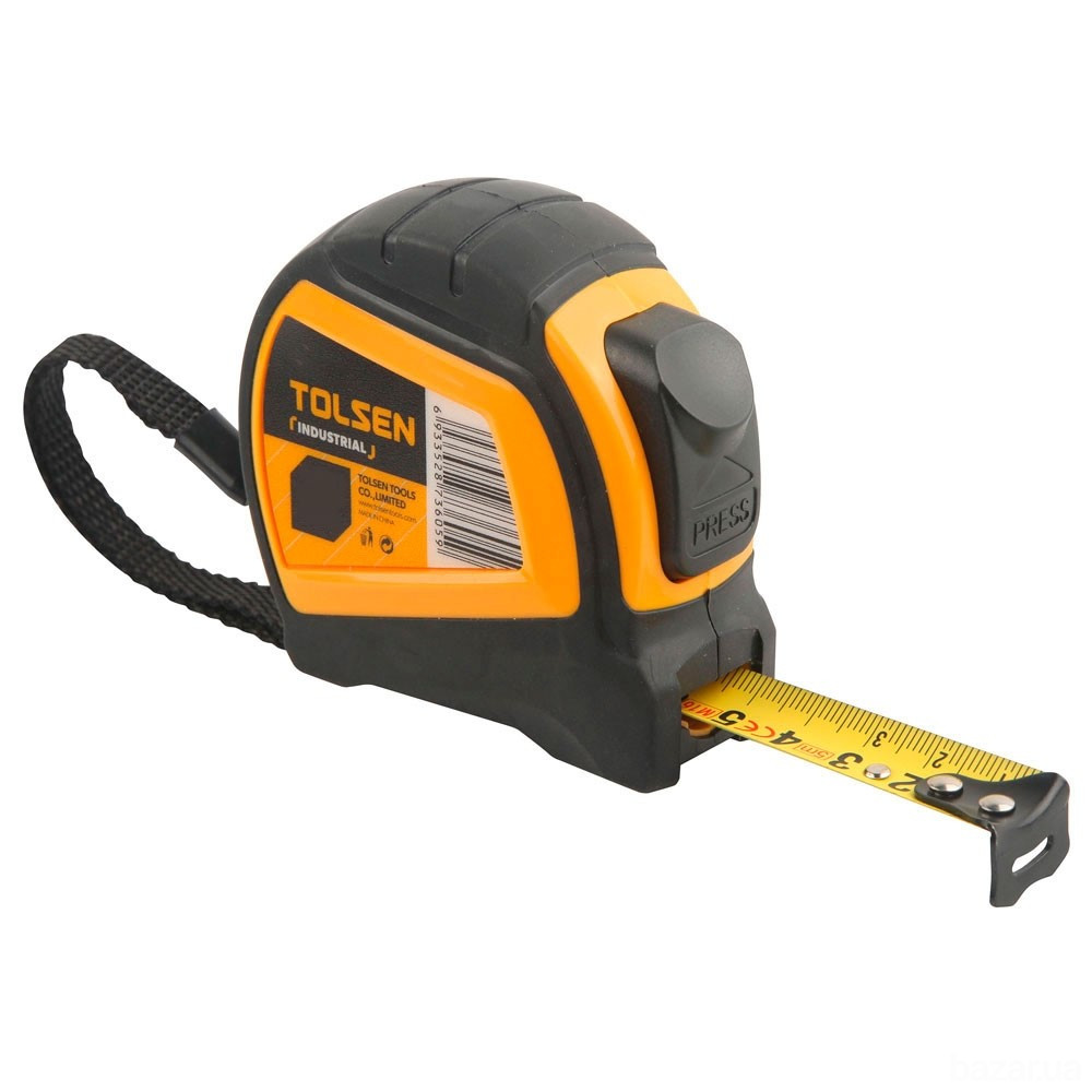 Рулетка Толсен ЭРГО 8 м х 25 мм автостоп Винница - изображение 1