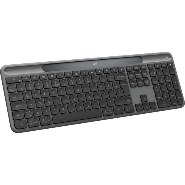 Клавиатура компьютерная безпроводная Logitech Slim Solar+ for Business Wireless/Bluetooth Graphite L Київ - зображення 4