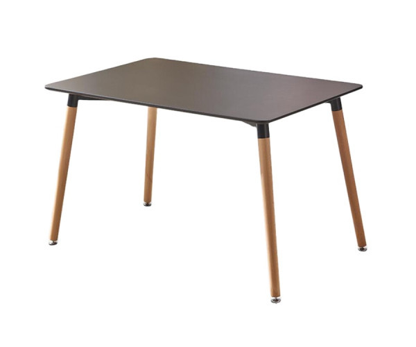 Стіл Нурі обідній дерев'яний 120х80 см чорний Дніпро - зображення 1