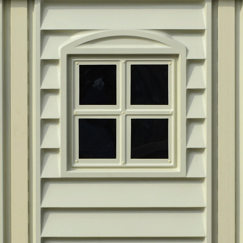 Сарай пластиковый Woodside 325x247x231 см слоновая кость, коричневая крыша Київ - зображення 3