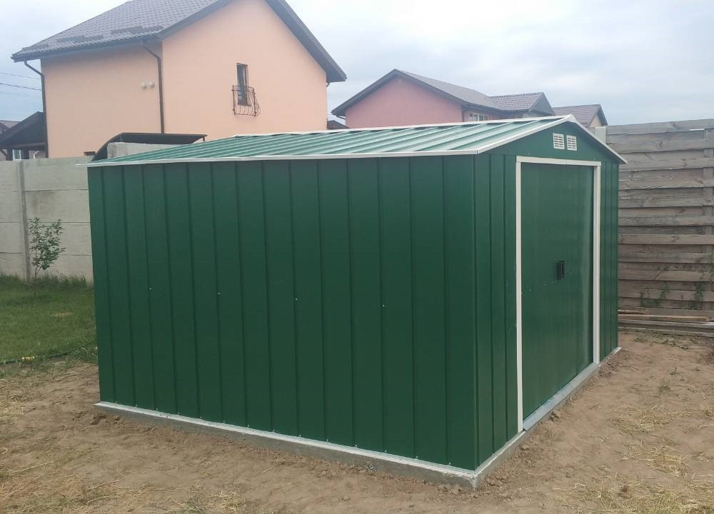 Сарай металлический ECO 202x182x181 см зеленый с белым Киев - изображение 11