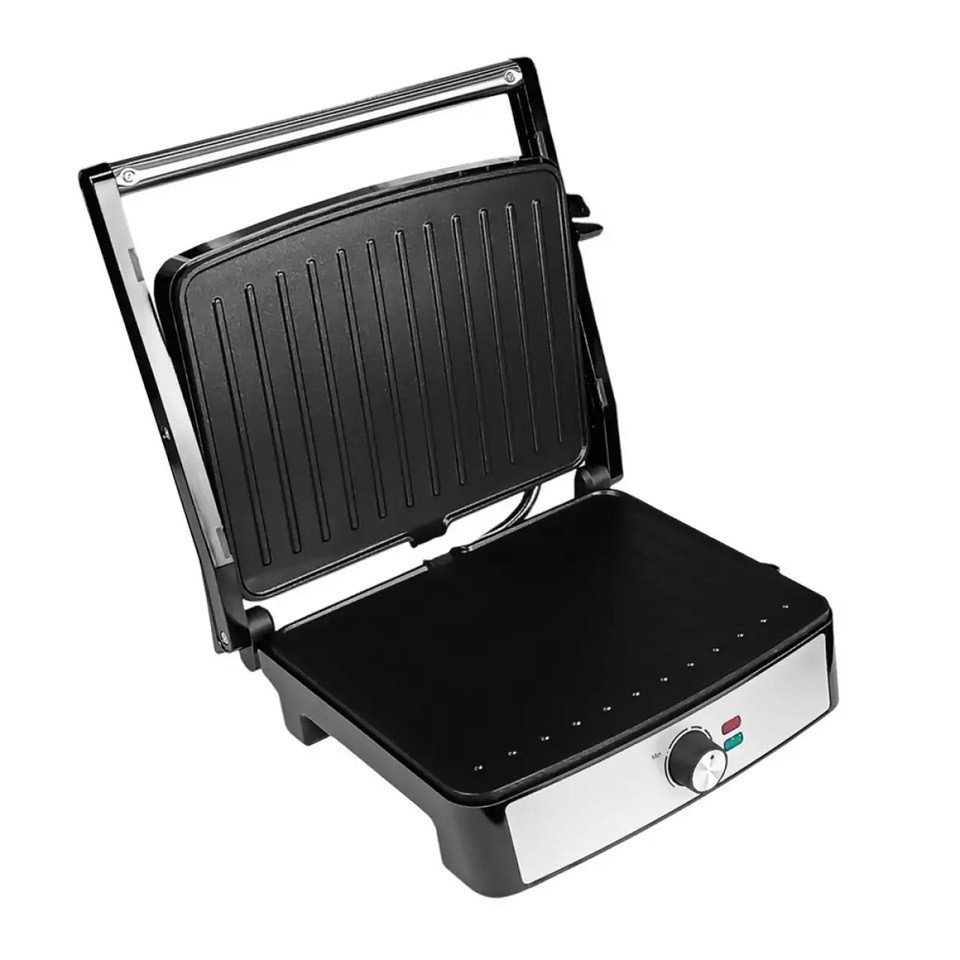 Гриль контактный Grunhelm G2206 2200 Вт черный Київ - зображення 2