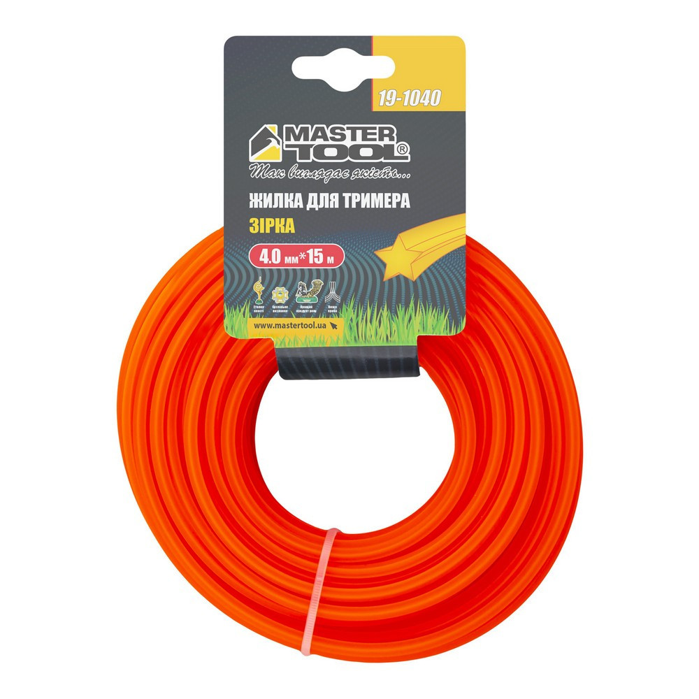 Леска для триммера MASTERTOOL ЗВЕЗДА 4,00 мм 15 м 19-1040 Харків - зображення 2