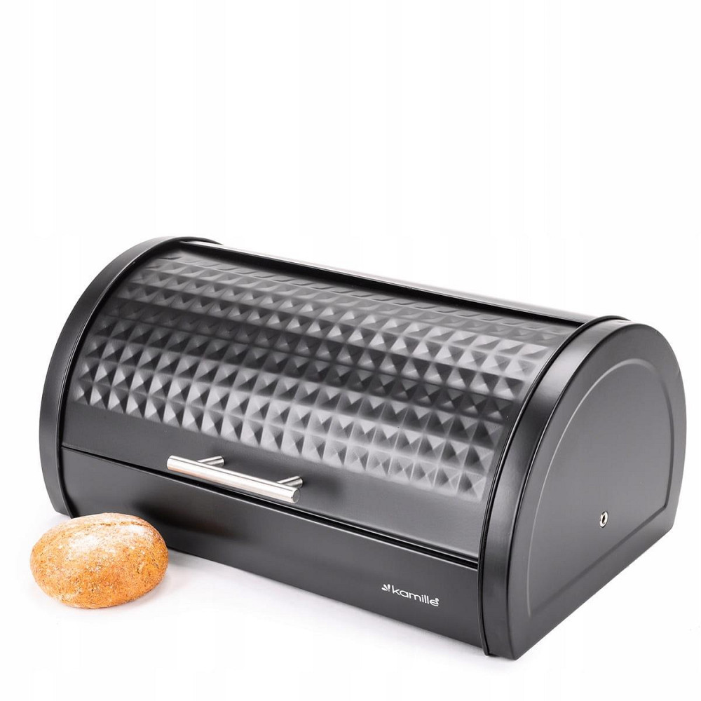 Хлебница Kamille с металлическим корпусом Черная KM 1122 Одесса - изображение 1