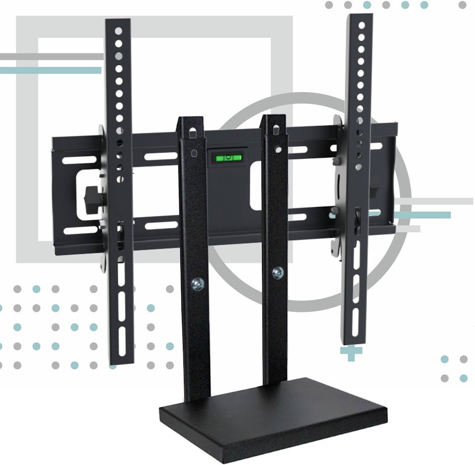 Комплект для установки ТВ с полкой для тюнера ElectricLight 13b907st-Black черный Київ - зображення 1