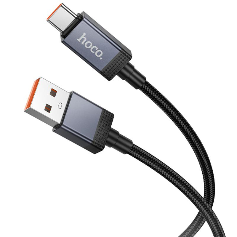 Дата кабель Hoco X118 Generous with display USB to Type-C 5A (1m) Херсон - зображення 2