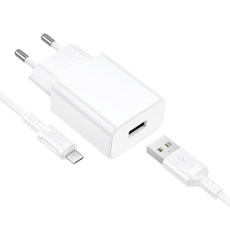 СЗУ Borofone BA110A Lemi 7.5W (1USB-A) + кабель USB to MicroUSB Херсон - зображення 6