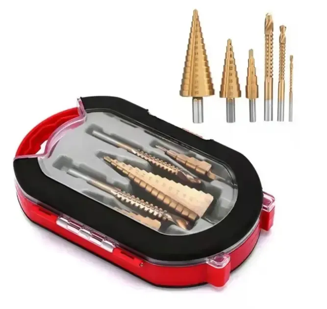 Набір східчастих свердлів з титановим покриттям 6 штук у кейсі Одесса - изображение 1