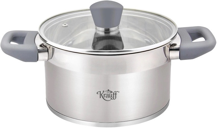 Каструля з кришкою Krauff Elite 26-238-058 22 см 4.7 л срібляста Київ - зображення 1
