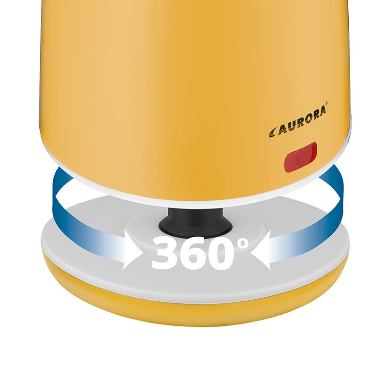 Чайник электрический Aurora 3407AU 2 л желтый Київ - зображення 3