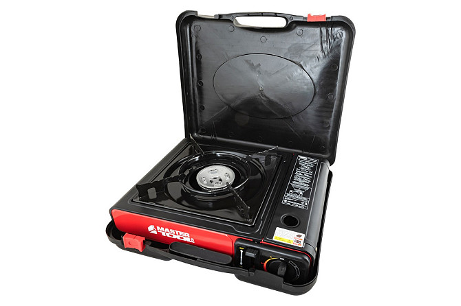 Плита портативная газовая MASTERTOOL с пьезоподжигом в пластиковом кейсе 2.4 кВт 145 г/час 42 Bar G3 Харьков - изображение 6