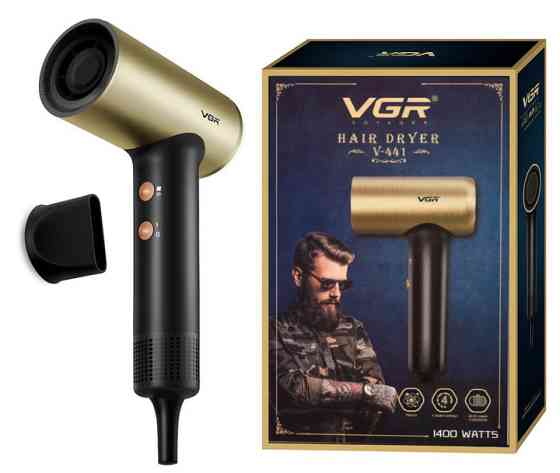 Фен VGR V-441 1400 Вт золотистый с черным Киев