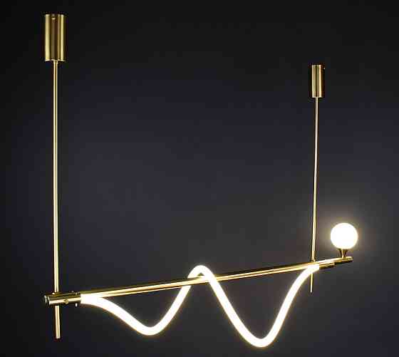 Люстра стельова LED MBJ8-1800 Латунь 40-122х30х180 см. Київ