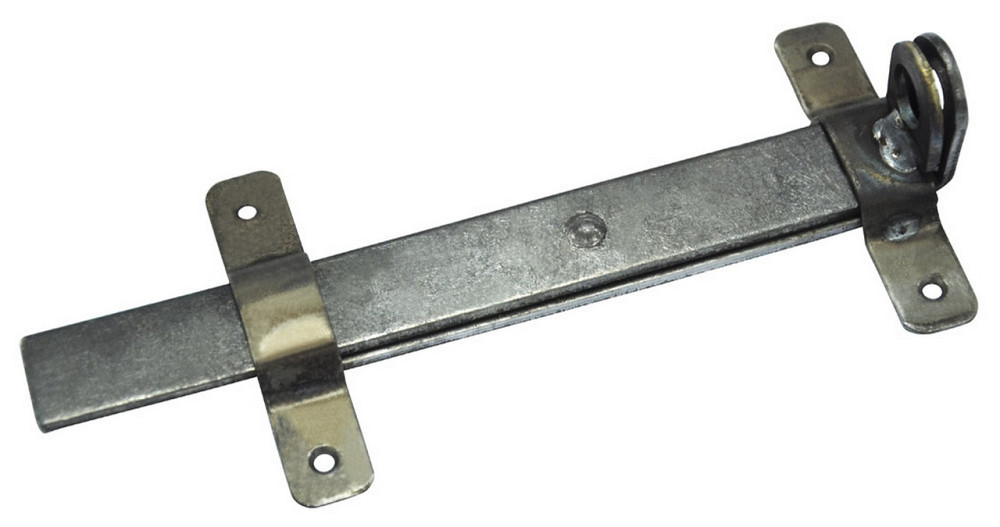 Засов гаражный ГОСПОДАР плоский 200 мм черный металл 92-0348 Харків - зображення 1