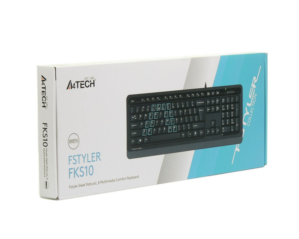 Клавиатура компьютерная проводная A4Tech Fstyler FKS10(Grey) серая Київ - зображення 7