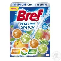 Туалетные блоки для унитаза Bref Изменение аромата Персик-Яблоко 50г Киев - изображение 1