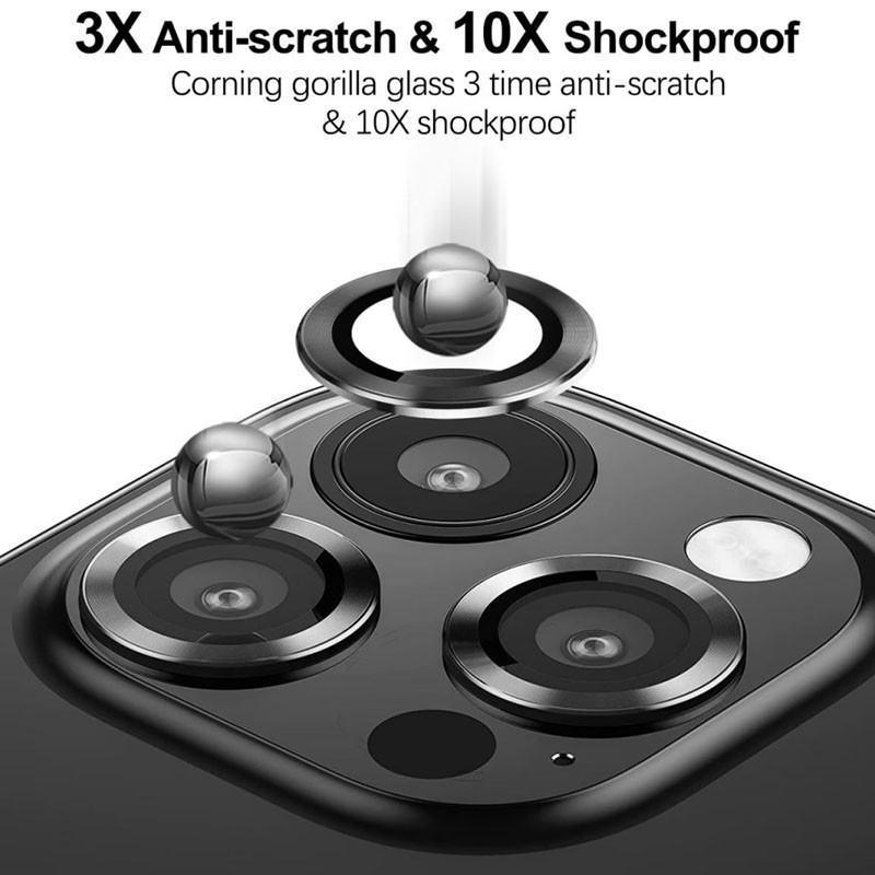 Защитное стекло Metal Classic на камеру (в упак.) для Apple iPhone 16 Pro (6.3") / 16 Pro Max (6.9") Херсон - зображення 5