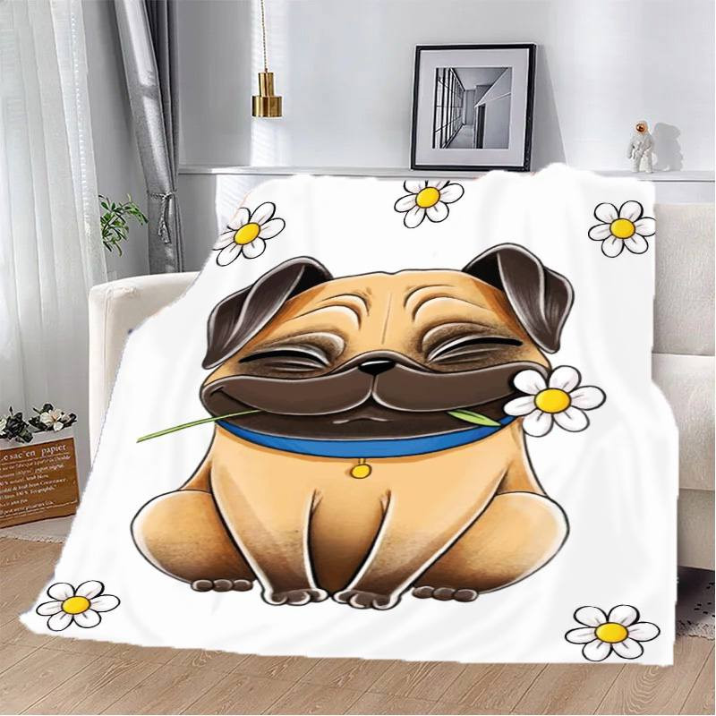 Плед 3D Ніжний мопсик 2908_A 13289 160х200 см Киев - изображение 1