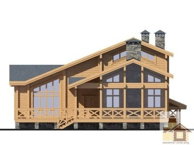 Купити зруб котеджу з рубаною стіною — Закарпат Зруб-Буд Одеса - зображення 5