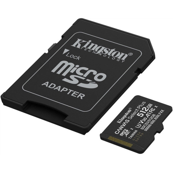 Карта пам'яті Kingston microSDXC 512GB Canvas Select Plus UHS-I R150MBs + SD-адаптер (SDCS3/512GB) Харьков - изображение 2