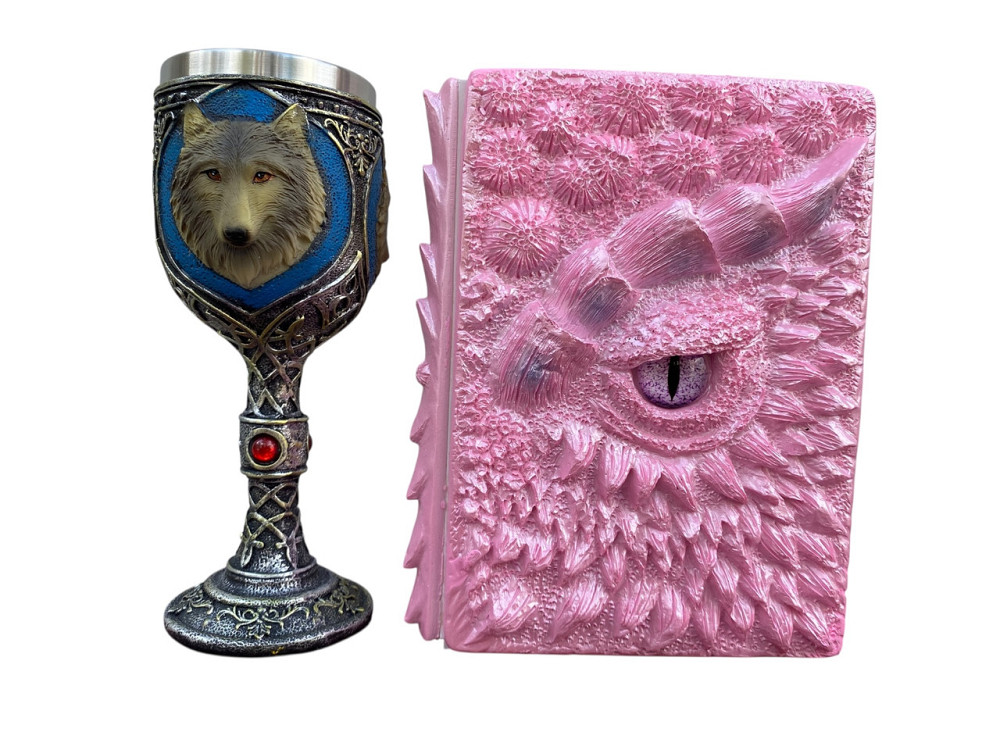 Подарочный набор Бокал 3D Волки и Блокнот 3D «Дракон Единорога» Київ - зображення 1