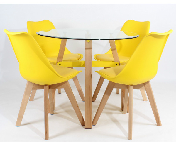 Стілець Тор м'який обідній жовтий Дніпро - зображення 2