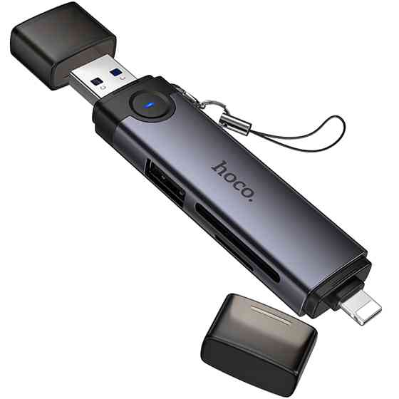 Картридер Hoco HB56A Victory 5in1 Lightning/USB2.0 to SD/TF3.0 + USB 2.0 Херсон