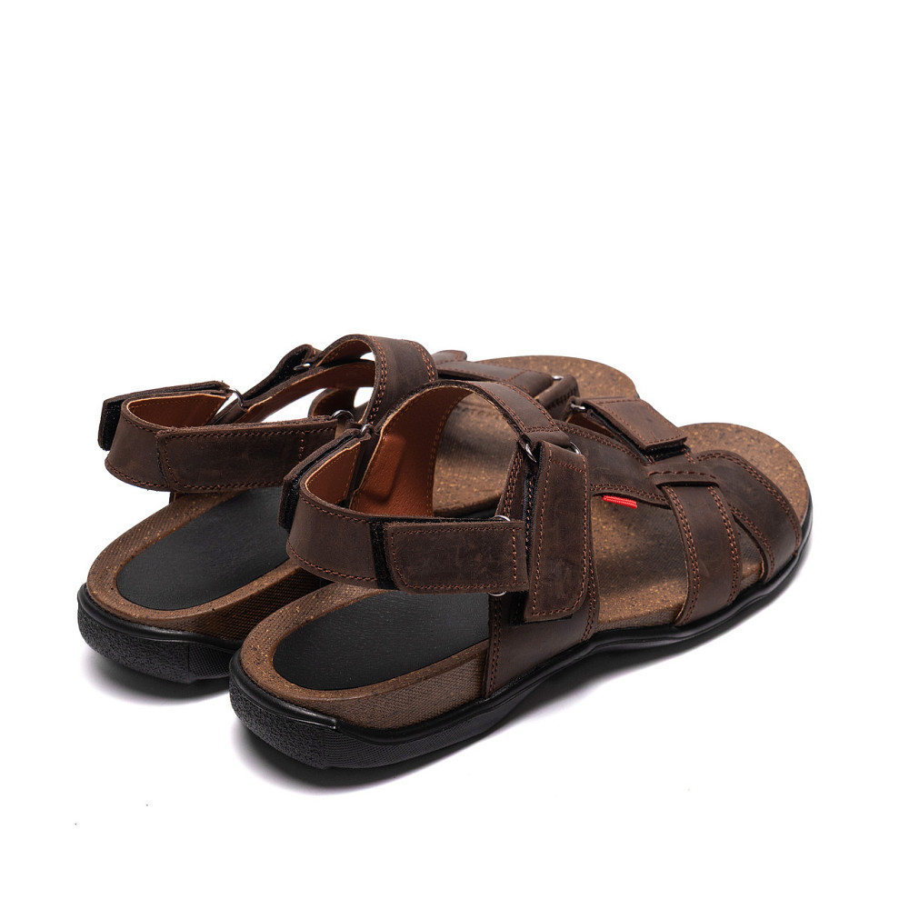 Мужские кожаные сандалии Antec Brown Киев - изображение 4