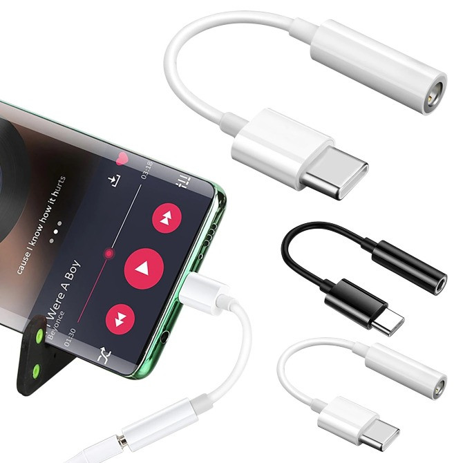 Переходник USB Type-C на Мini jack 3.5 мм для наушников и USB на Type-C Лубни - зображення 1