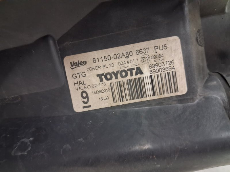 Фара левая галоген Toyota Auris E150 1.6 БЕНЗИН 1ZRFAE 2006 (б/у) Київ - зображення 9