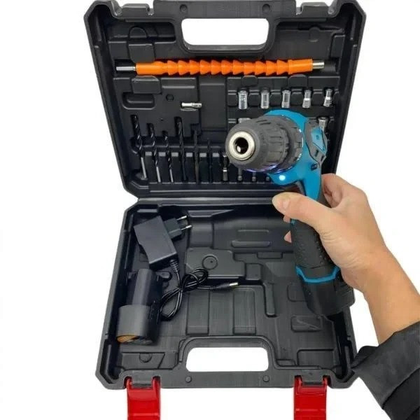 Аккумуляторный шуруповёрт в с набором инструментов.Два аккумулятора, мощная зарядка.12v Одеса - зображення 4