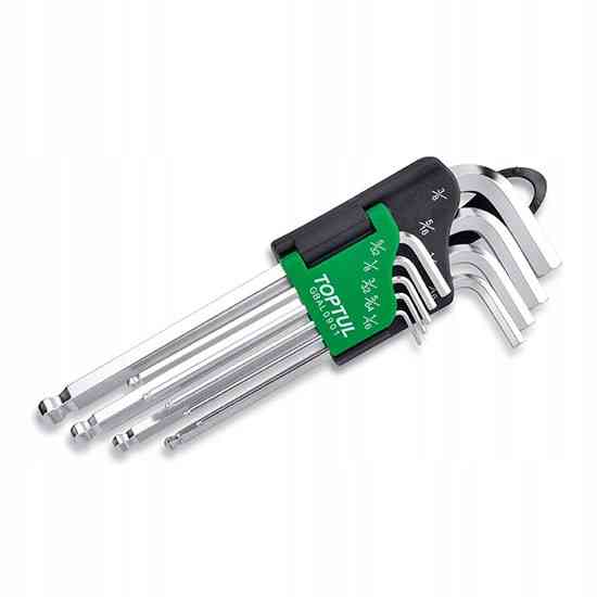 Набор шестигранников дюймовых с шаром TOPTUL 1/16"-3/8" 9ед. GBAL0901 Харків