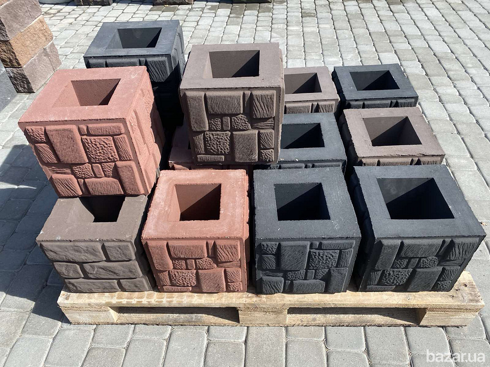 Набірні бетонні стовпи, кришки, парапети для паркану від виробника Херсон - изображение 12