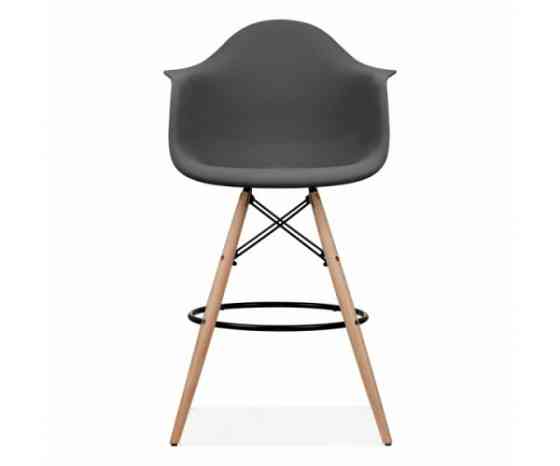 Стілець Тауер Вуд Eames барний високий чорний Днепр