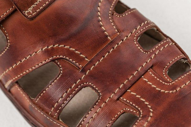 Мужские кожаные летние туфли Comfort Leather  brown Київ - зображення 7