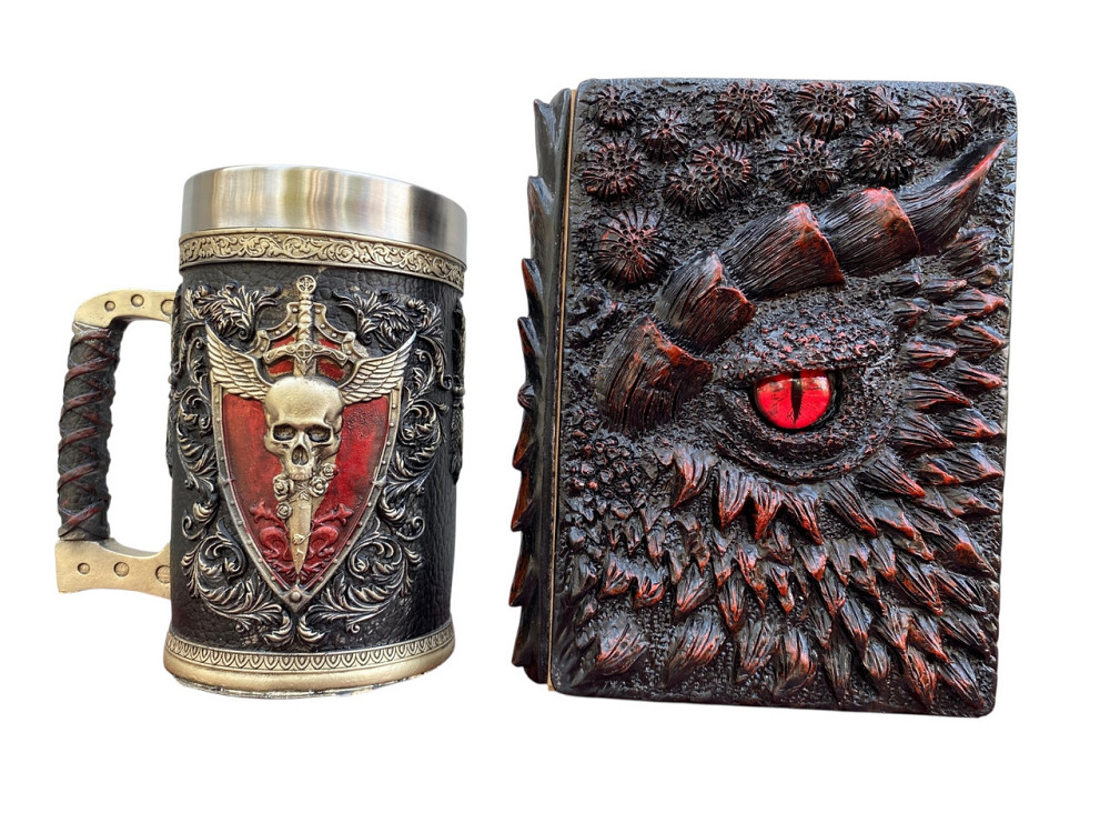 Подарочный набор Кружка 3 Крылатая Череп и Блокнот 3 «Око Пламинного Дракона» Київ - зображення 1
