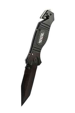 Нож складной MASTERTOOL "ELMAX" 207х37х16 мм черное нержавеющее лезвие алюминиевая рукоятка стропоре Харків