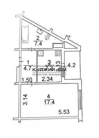 Продаж 1-кімнатної в ЖК Патріотика, Чавдар 34 .м.Осокорки Киев