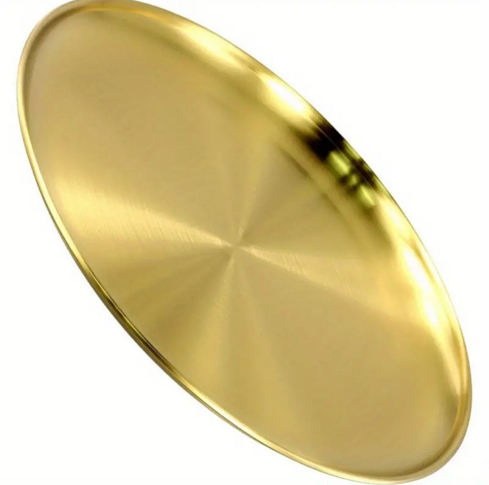 Поднос металлический Leeseph золотой 26см Одеса - зображення 5