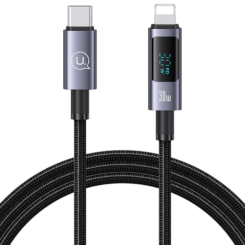 Дата кабель USAMS US-SJ672 Digital Display Sufeng Ser. Type-C to Lightning 30W (1.2m) Херсон - изображение 1