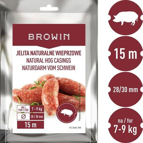 Натуральные оболочки свиные Browin 28/30мм 15м Одеса - зображення 2