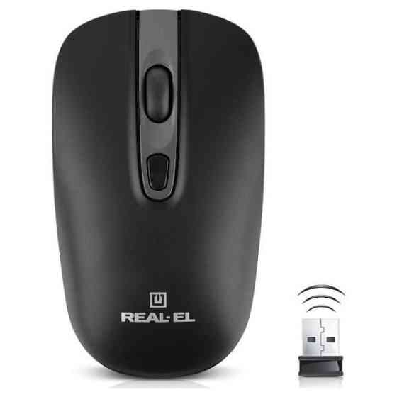Мишка REAL-EL RM-350 Wireless Black (EL123200043) Харків