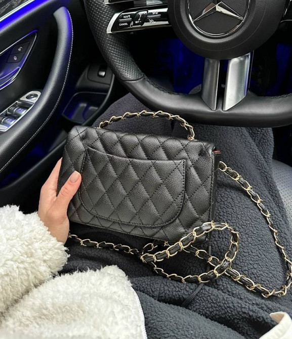 сумка маленька через плече чорна Люксова кросс-боді Chanel 1,55 / шанель GB0017 Винница - изображение 3