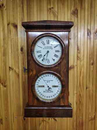 Антикварний настінний годинник W. Strauch, Петербург, XIX століття Киев